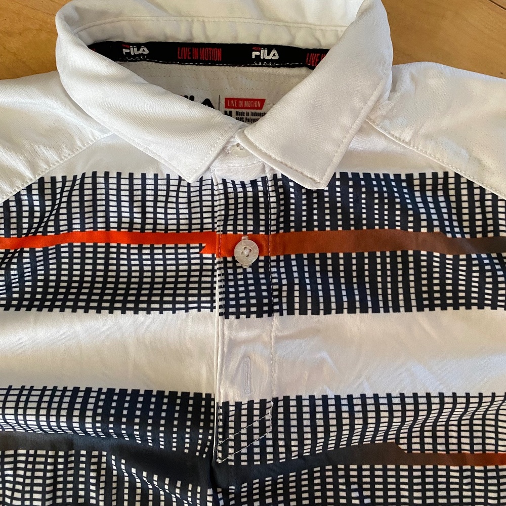 FILA DRI FIT YOUTH BOYS POLO SIZE MEDIUM
